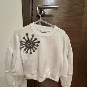 Alexander McQueen Embellished White Women's Top 38EU